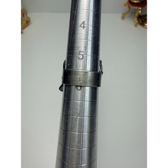 Vtg Art Nouveau Statement Ring Large Silver Leaves Rhinestone Runway Sz 6 - Picture 7 of 10